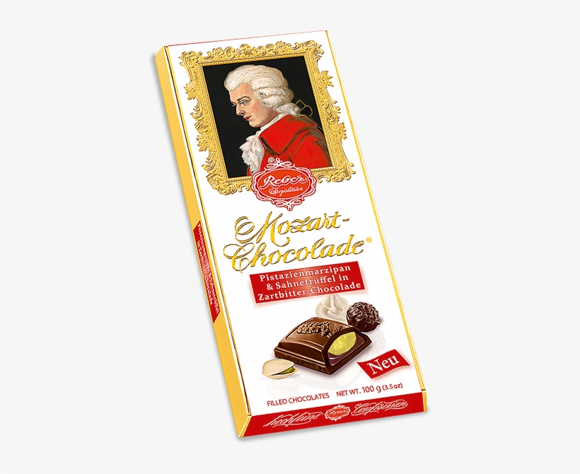 Reber Mozart Chocolade® - Reber Marzipan Mozart Bar - Dark Chocolate Bar - 100g/3.5, transparent png #5204421