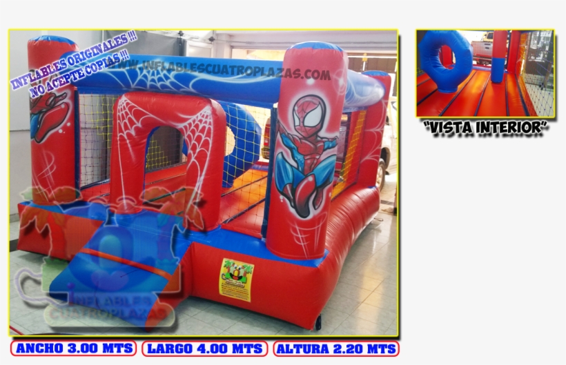 Castillo Inflable Hombre Araña 3x4 " - Inflatable, transparent png #5205503