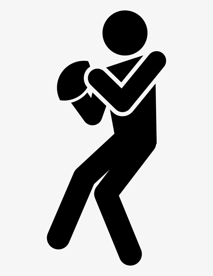 Rugby Player Silhouette With The Ball In Hands Comments - Graphic Design, transparent png #5205811