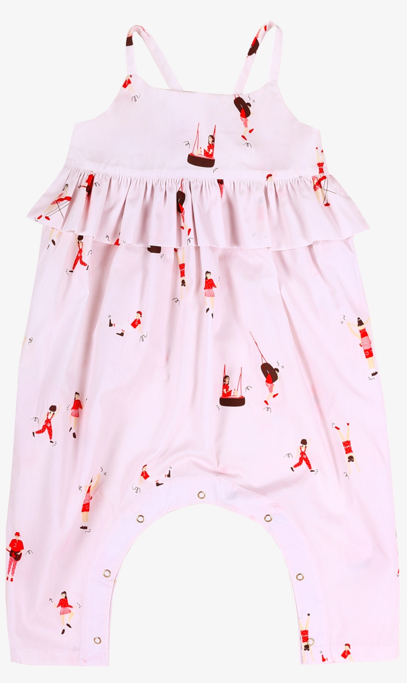 Let's Dance Pink Ruffled Jumpsuit - Clothes Hanger, transparent png #5208074