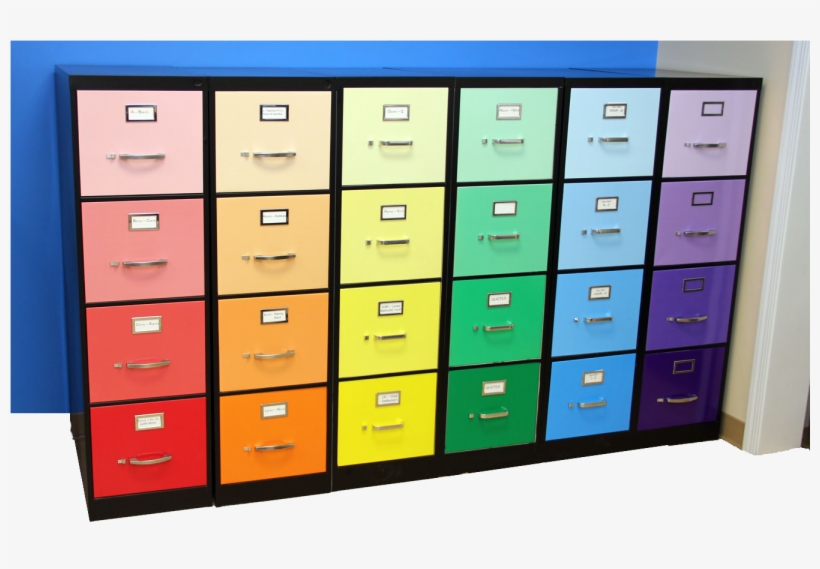 Colour Solid Wood File Cabinets - Coloured Filing Cabinets, transparent png #5209019