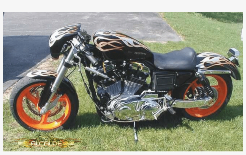 Custom Harley Motorcycle Paint Job - Motorcycle, transparent png #5210623