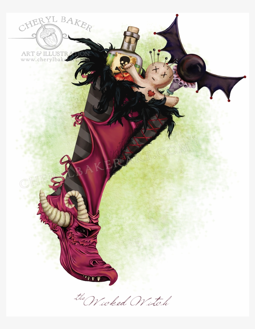 The Wicked Witch Stocking - Christmas Stocking, transparent png #5210914