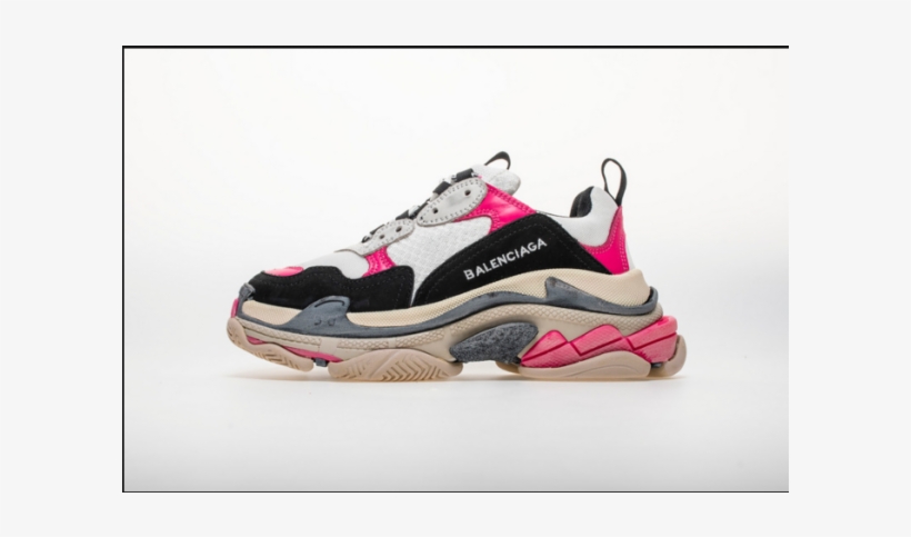 Balenciaga Triple S 490670w06f14050 - Balenciaga Triple S Black Pink, transparent png #5211122