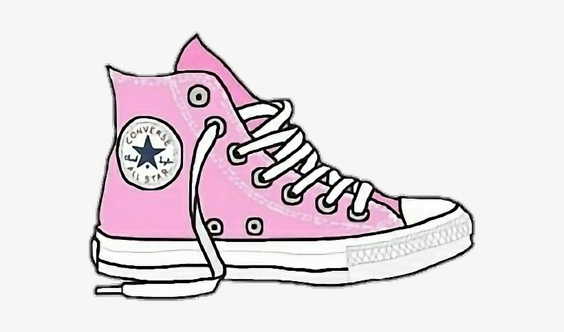 Converse Sticker Pink Aesthetic Png Aesthetic Pink - Pink Converse Cartoon, transparent png #5213097