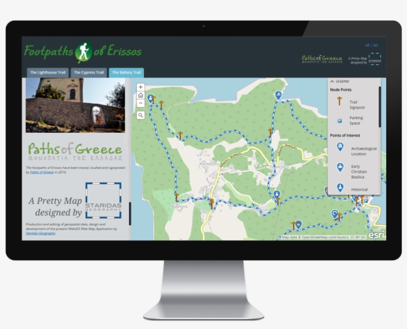 Footpaths Of Erissos Story Map - Erissos, transparent png #5213204