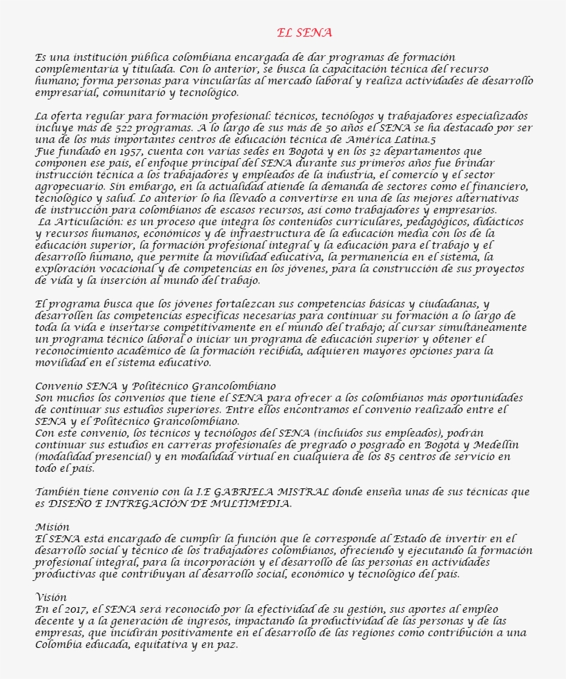 El Sena Es Una Institución Pública Colombiana Encargada - Friendship, transparent png #5214387