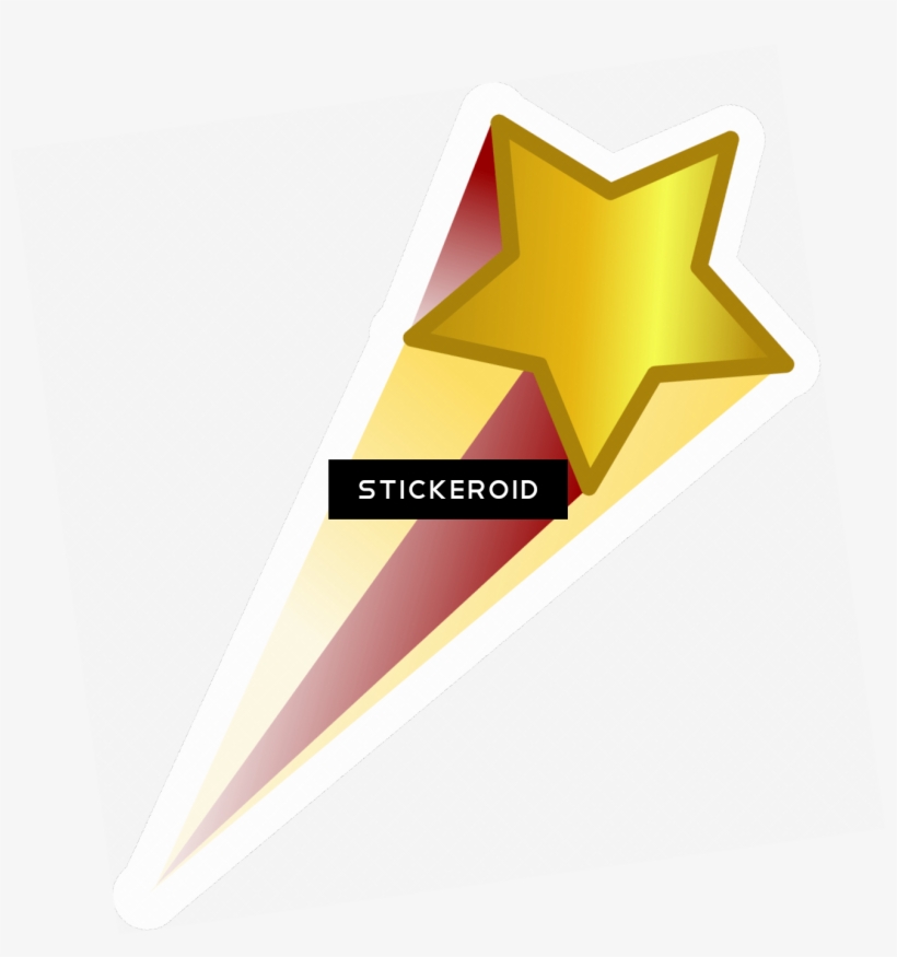 Red Gold Shooting Star - Portable Network Graphics, transparent png #5214831