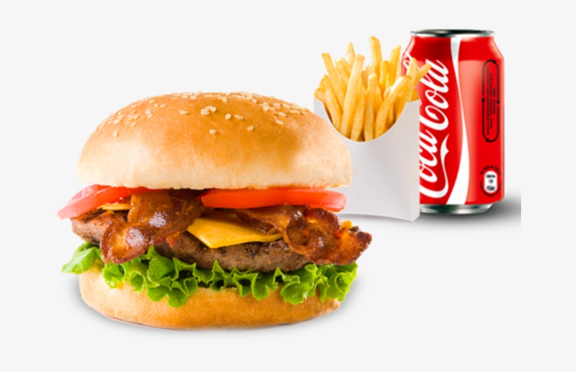 Bacon Burger - Coca Cola, transparent png #5216210