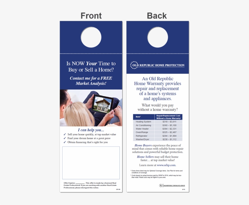 Complimentary Market Analysis Farming Tool/door Hanger - Door Hanger, transparent png #5216857