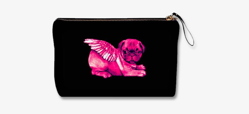 Pugs Might Fly Purse Black And Pink Biddy Pug Purse - Pugs Might Fly Purse, transparent png #5216997