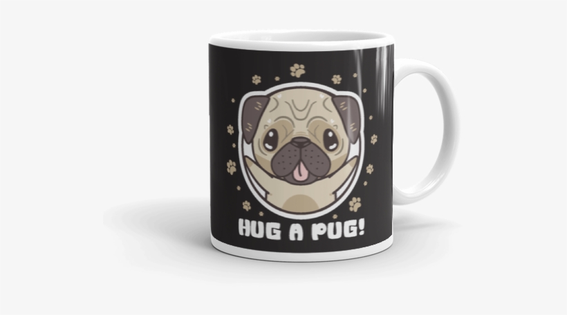 "hug A Pug" Ceramic Mug - Pug, transparent png #5217314