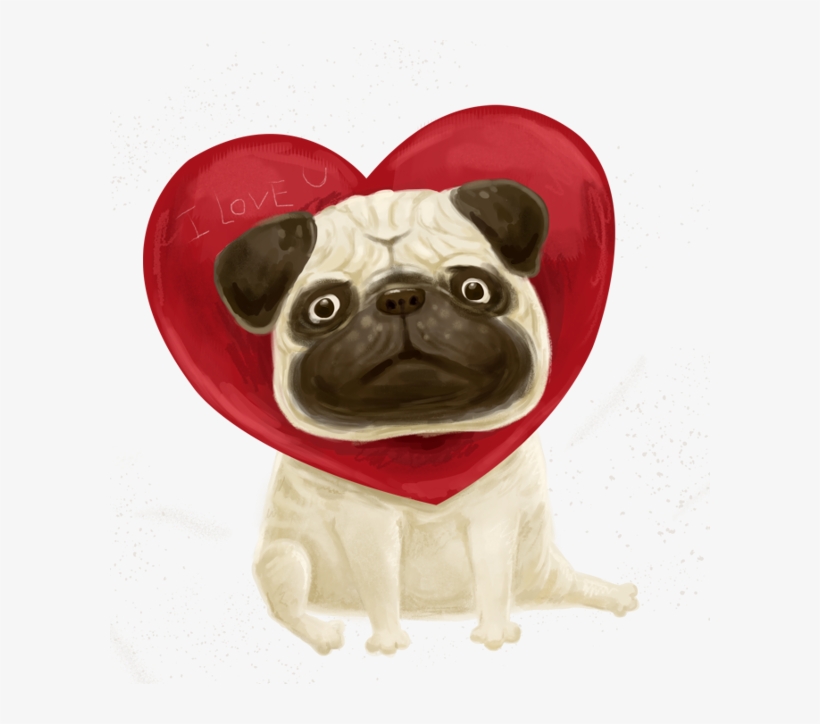 Practice0107 By Esther , Via Behance - Pug, transparent png #5217452