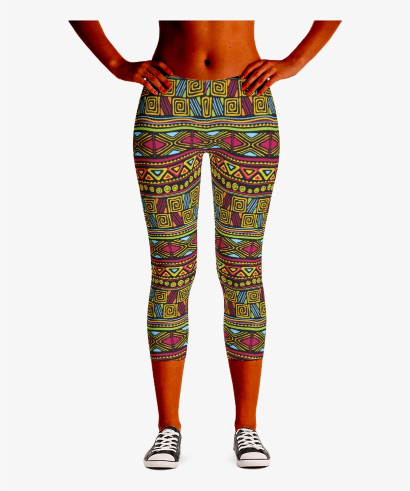 African Print Capri Leggings - Bearonalog Farbe Splatter Leggings - Hergestellt In, transparent png #5217859