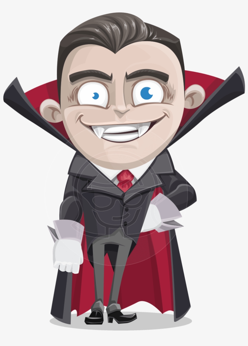 A Vampire Kid Cartoon Character, Formally Dressed In - Cartoon Characters With Slicked Back Hair, transparent png #5219316