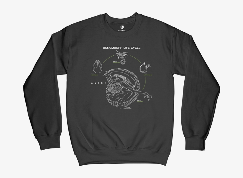 Alien Movie Sweatshirt Xenomorph By Volta - Mickey Mouse Sweatshirt 3xl, transparent png #5219813