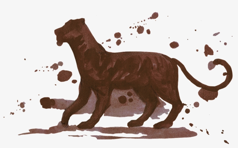 Hand Painted Ink Tiger Decorative Pattern Image - Drawing, transparent png #5219814