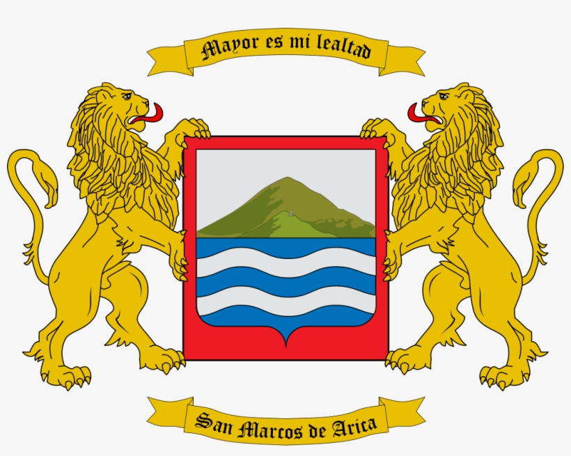 Escudo De Arica - Heraldic Supporters, transparent png #5221191