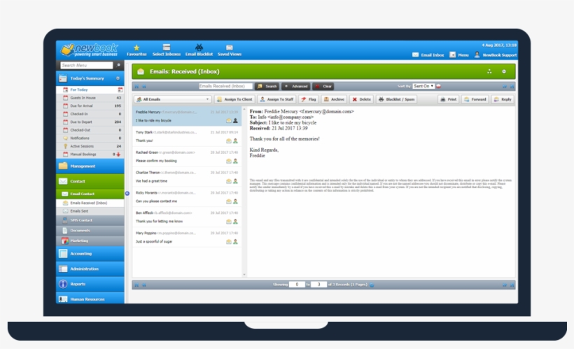 Inbound Emails & Sms Inbox - Newbook Software, transparent png #5221860