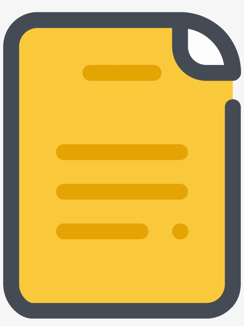Yellow Document Icon - Computer File, transparent png #5222613