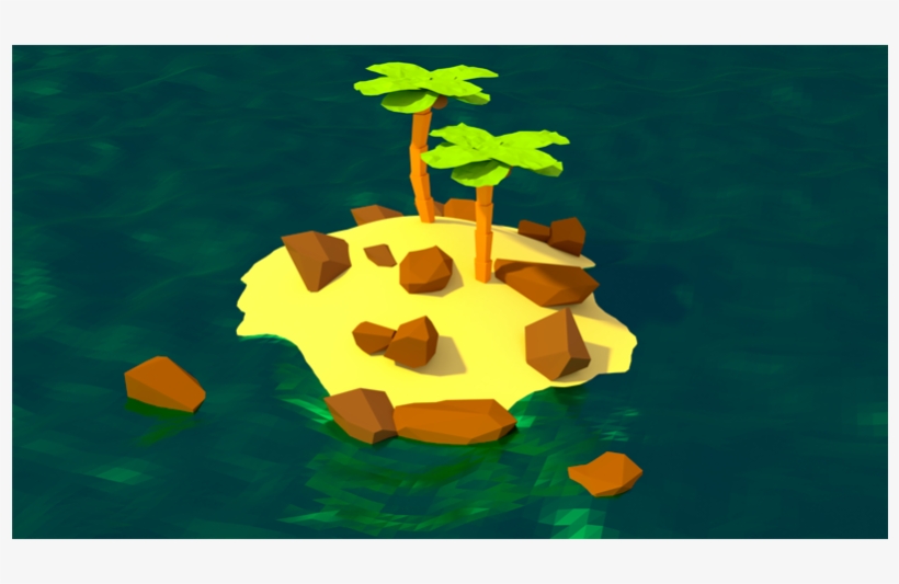 Low Poly Island Island Render 3d Illustration Blender - Low Poly Islands, transparent png #5223962