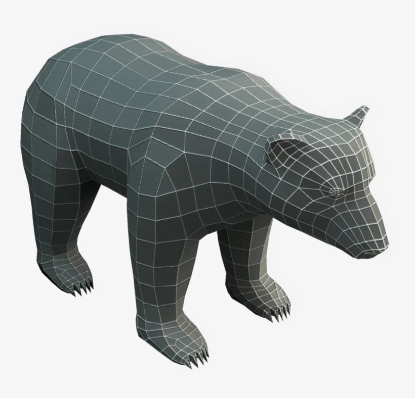 Base Mesh Bear - Bear 3d Model, transparent png #5224073