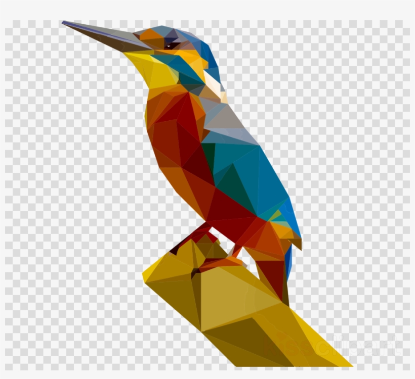 Poly Art Clipart Low Poly Polygon Art - Low Poly Art Bird, transparent png #5224441