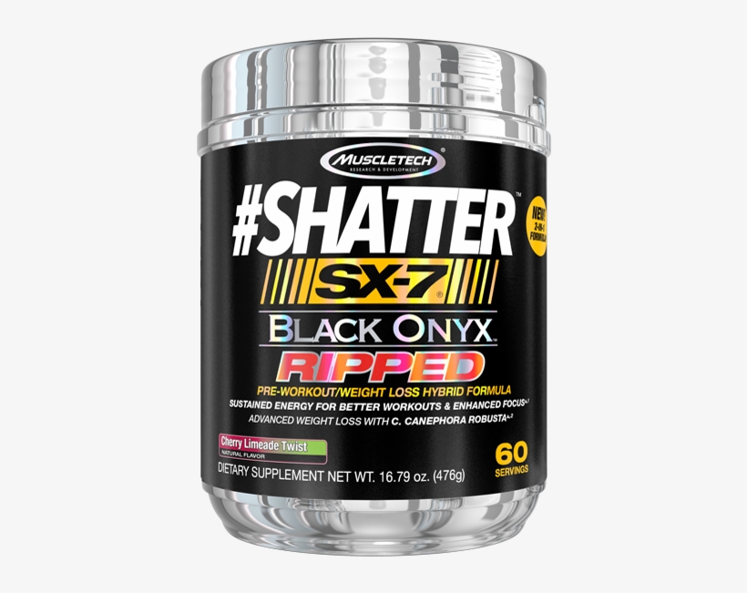 Muscletech Shatter Sx-7 Black Onyx Ripped - New Shatter Sx-7 Black Onyx Ripped, transparent png #5224442
