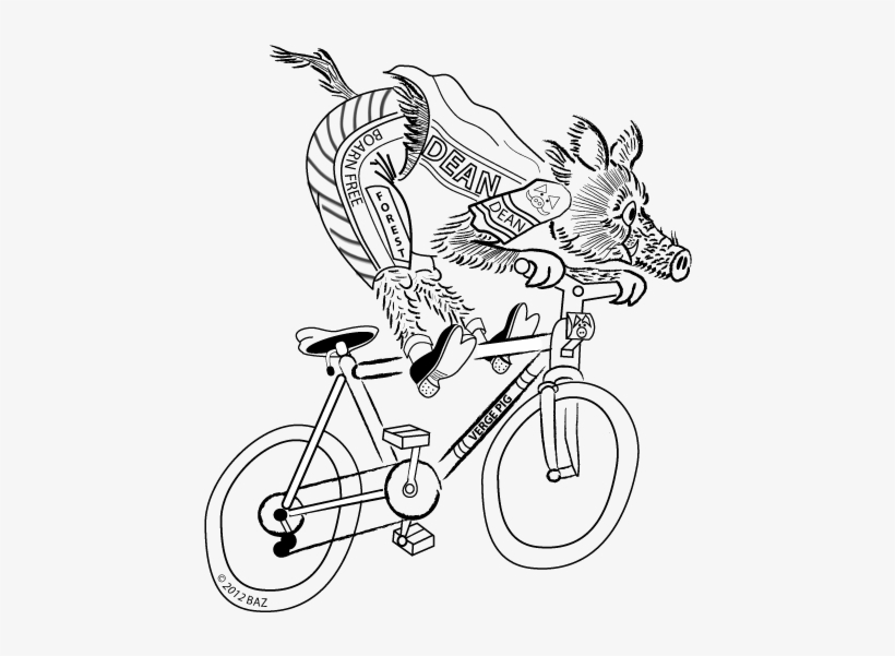 An Image Of A Boar On A Mountain Bike - Wild Boar, transparent png #5225738