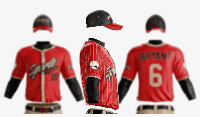 Grandslam Baseball Uniform Template - Baseball Uniform Mockup Free, transparent png #5225749