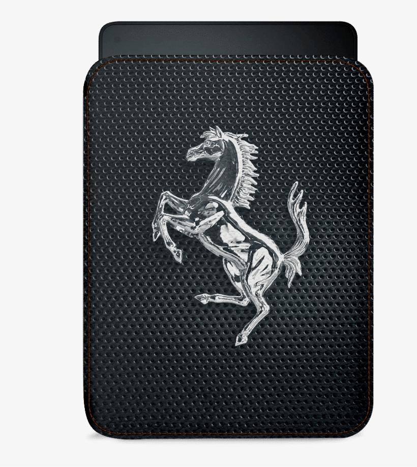 Dailyobjects Ferrari Horse On Black Mesh Real Leather - Premium Fancy Back Cover For Lava Flair S1 - Horse, transparent png #5225909