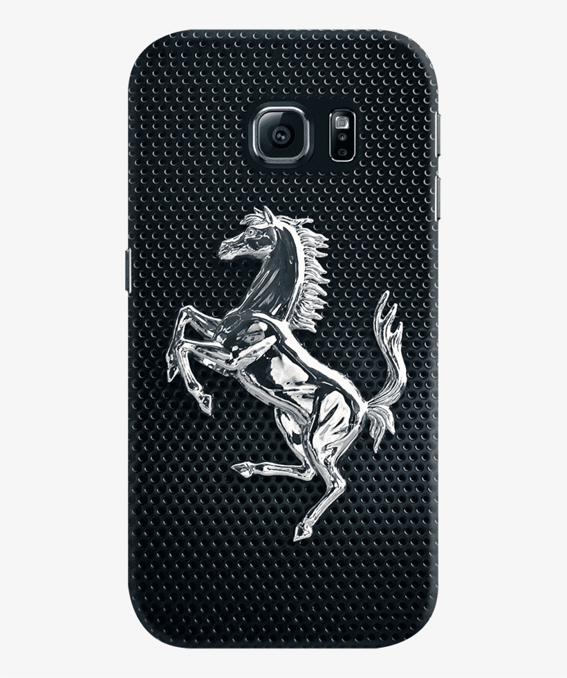 Dailyobjects Ferrari Horse On Black Mesh Case For Samsung - Premium Fancy Back Cover For Lava Flair S1 - Horse, transparent png #5226017