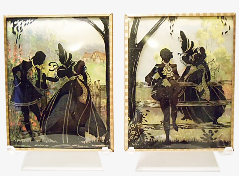 Vintage Benton Glass Convex Silhouettes 4" X 5" - Silhouette, transparent png #5227367