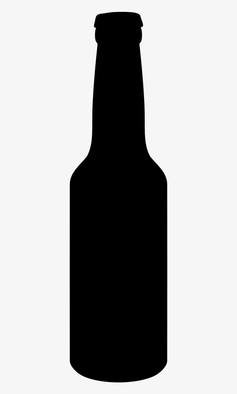 Water Bottle Silhouette Png Clip Library Download - Black Beer Bottle Silhouette, transparent png #5229885