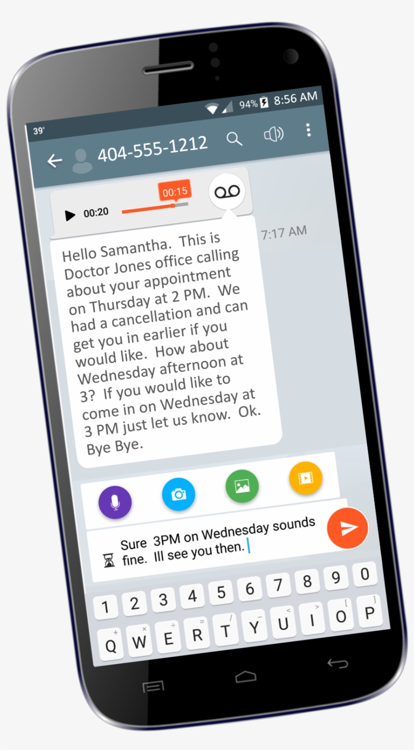 Read Reply Voicemail Tilted - Smartphone, transparent png #5230523