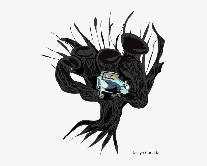 The Whomping Willow From Harry Potter By J - Illustration, transparent png #5232186