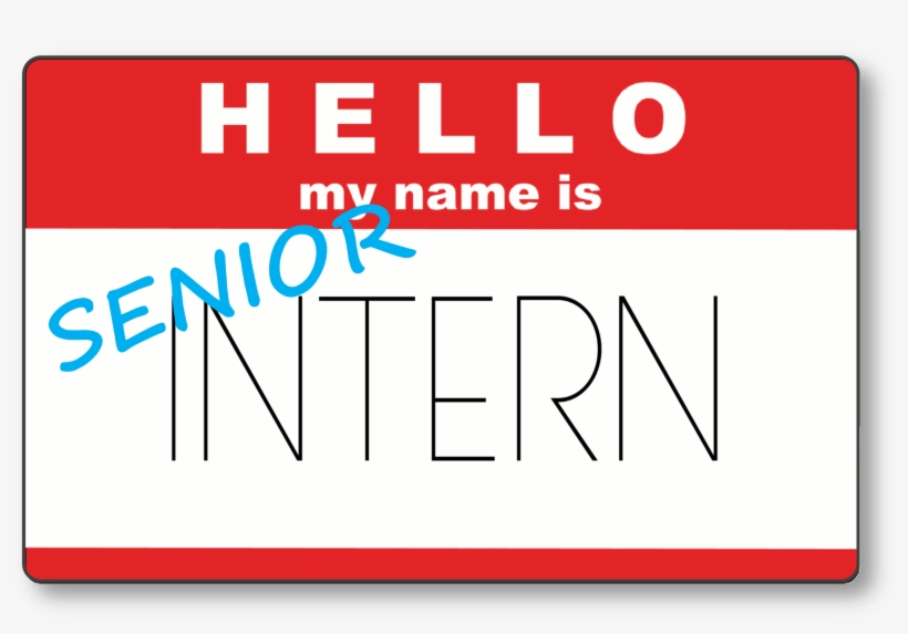 Intern3 - Hello My Name Is Sticker, transparent png #5232413