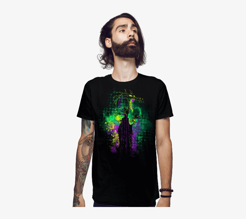 Maleficent Art - Anvil Adult Triblend T-shirt 6750, transparent png #5233195