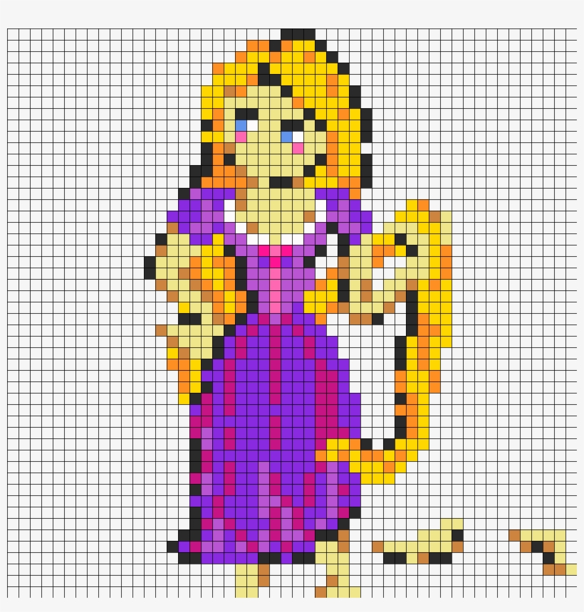 Beads - Pixel Art Disney Rapunzel, transparent png #5233264
