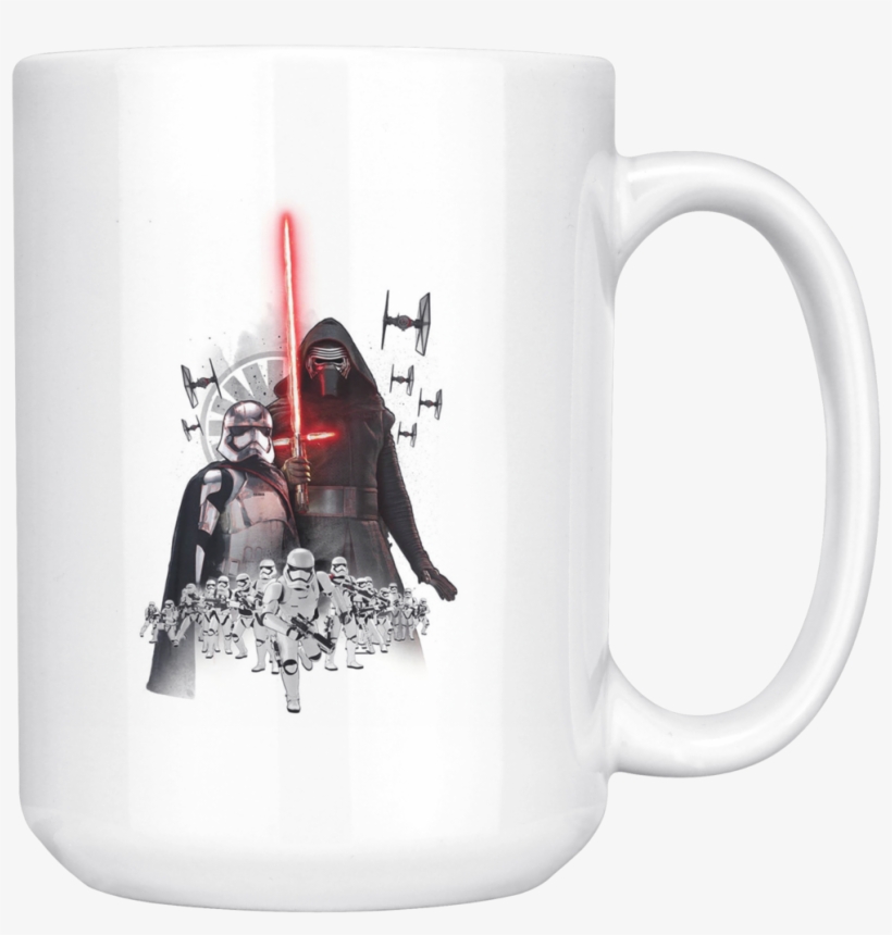 Star Wars The Force Awakens Darth Vader Mug - First Order Stormtrooper And Kylo Ren, transparent png #5233770