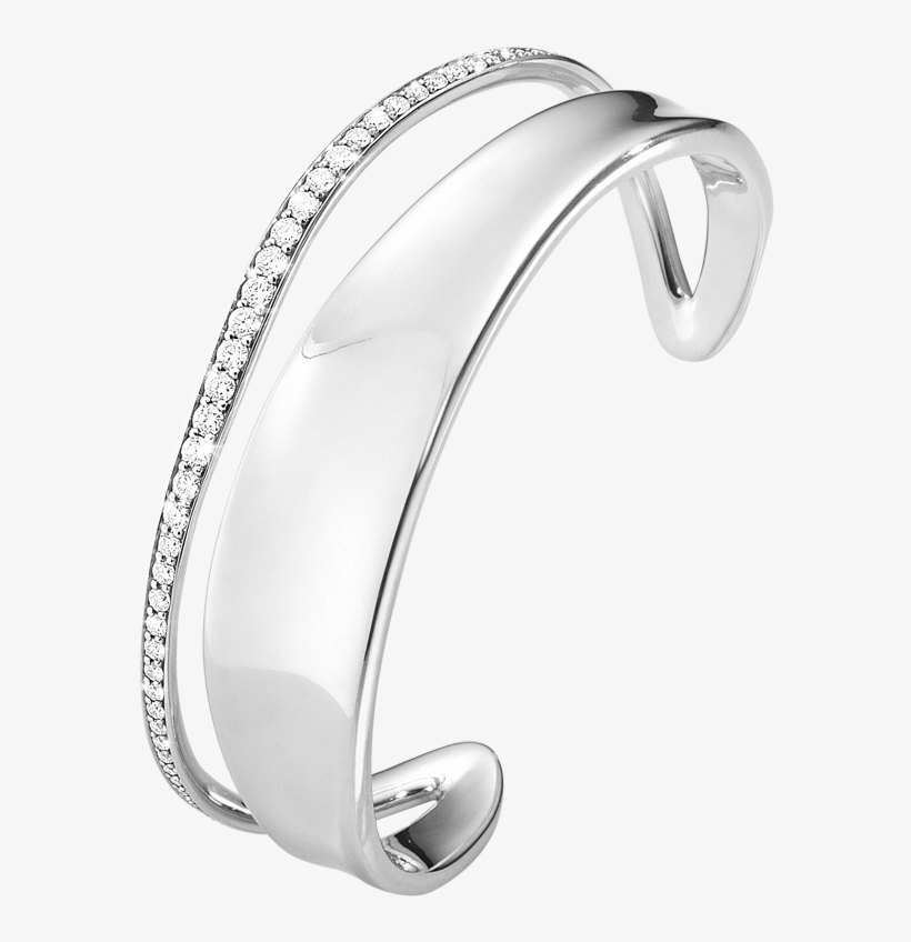 Georg Jensen Marcia Bangle - Sterling Silver With Brilliant, transparent png #5233969
