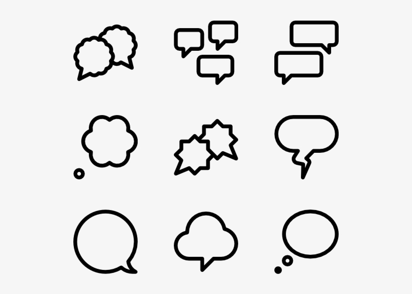 Speech Bubbles - Icon - Free Transparent PNG Download - PNGkey