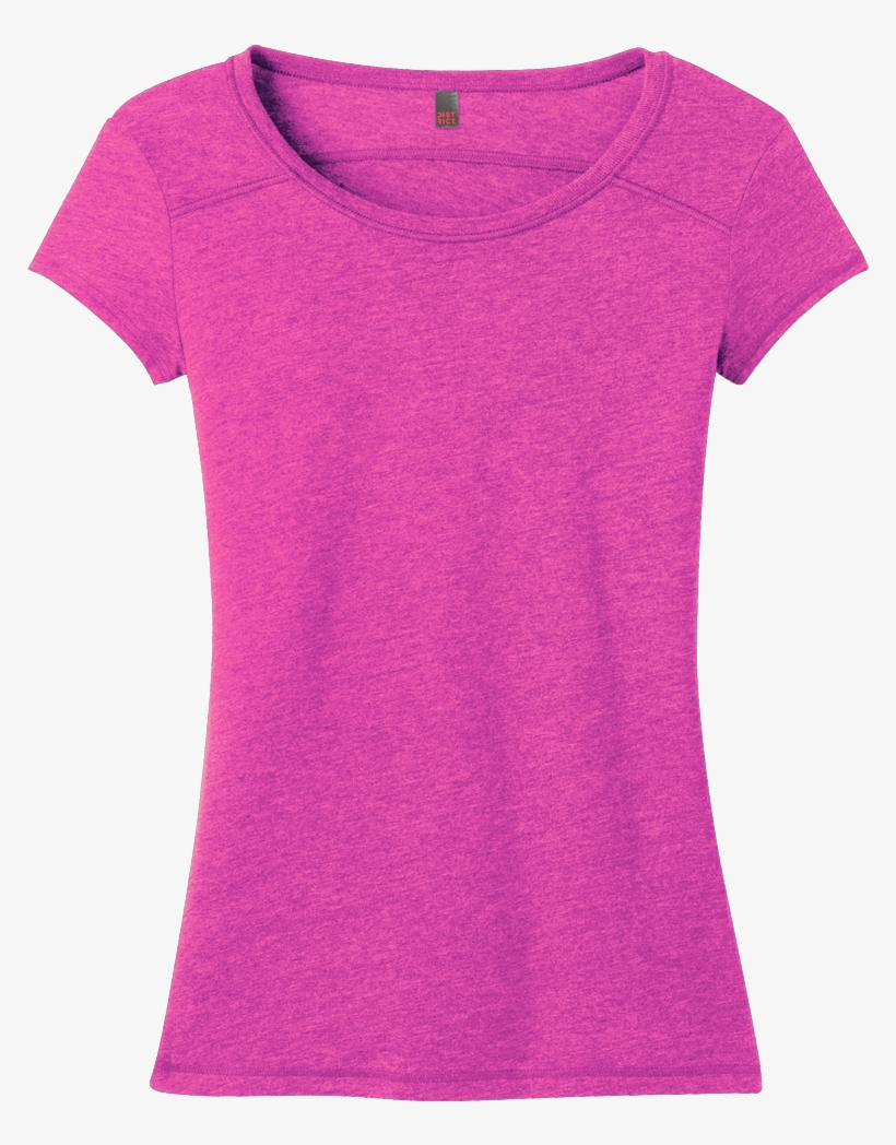 District Dt2400 Juniors Gravel Girly Tee - Dri Equip Ladies Moisture Wicking Heather Golf Polos, transparent png #5234805