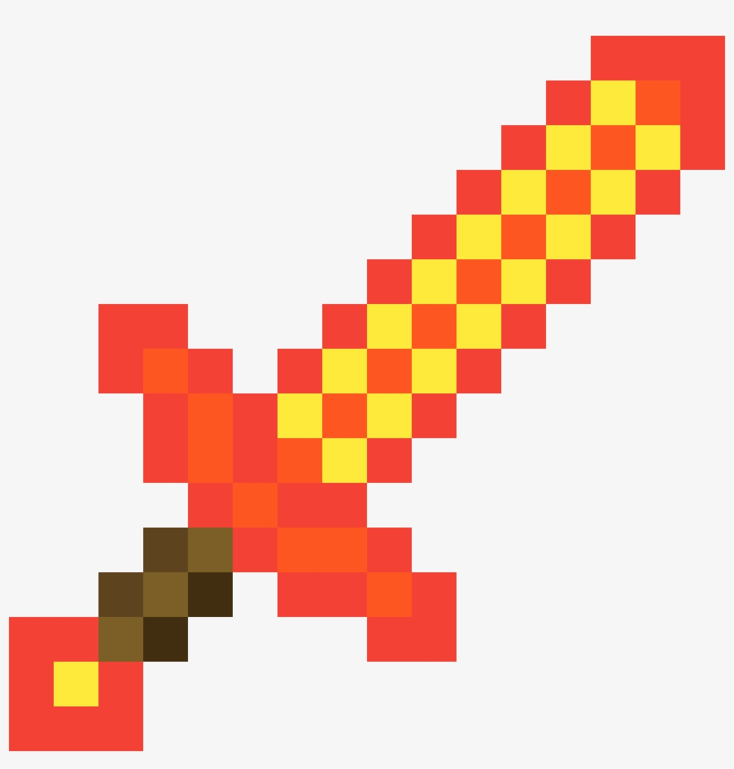 Fire Sword - Minecraft Weapon, transparent png #5235188