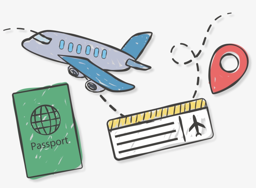 Vector Library Library Airplane Airline Travel Icon - Travel Ticket, transparent png #5235548
