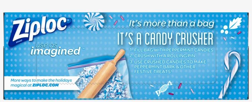 ***discontinued***ziploc Holiday Freezer Quart- 19 - Ziploc Limited Edition Holiday Freezer Bags, Gallon,, transparent png #5236227