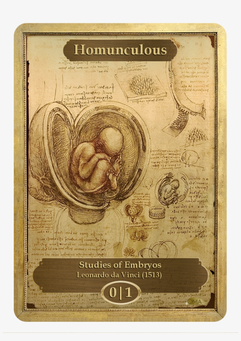 Humonculous Token By Leonardo Da Vinci - Leonardo Da Vinci Pregnant, transparent png #5237821
