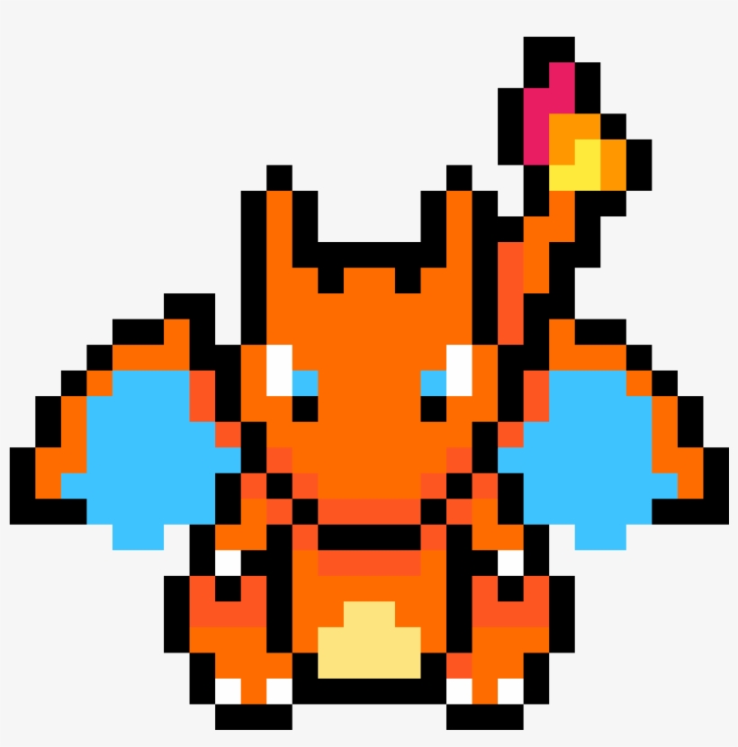 Pixel Art Pokemon Dracaufeu X