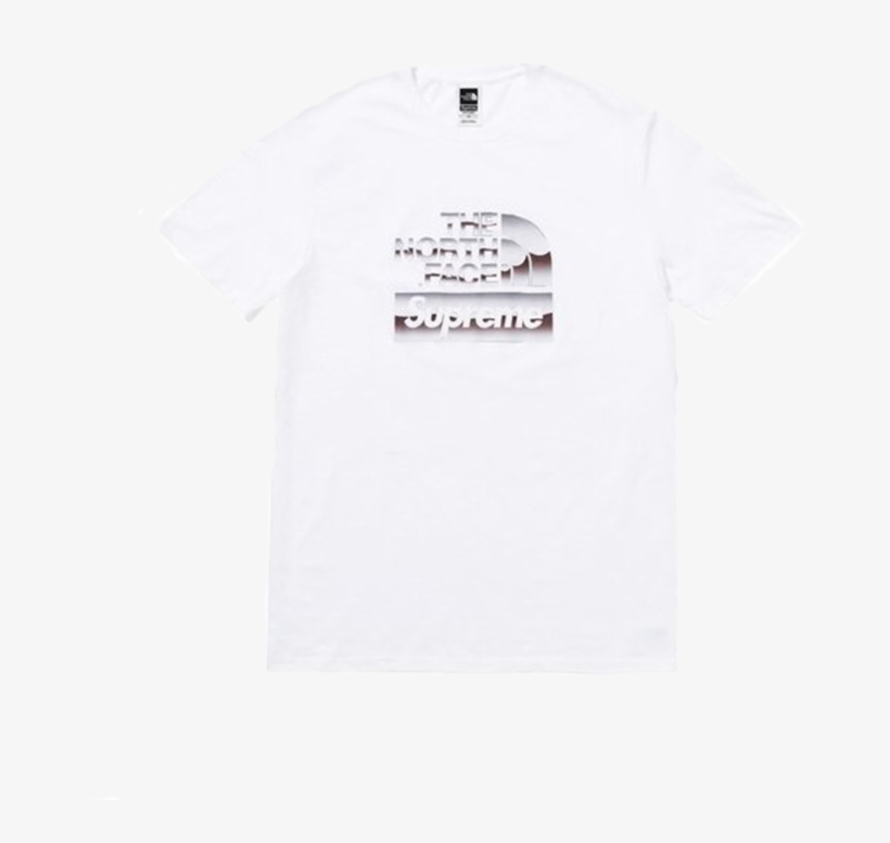 Supreme / The North Face Metallic Logo Tee - Active Shirt, transparent png #5240490