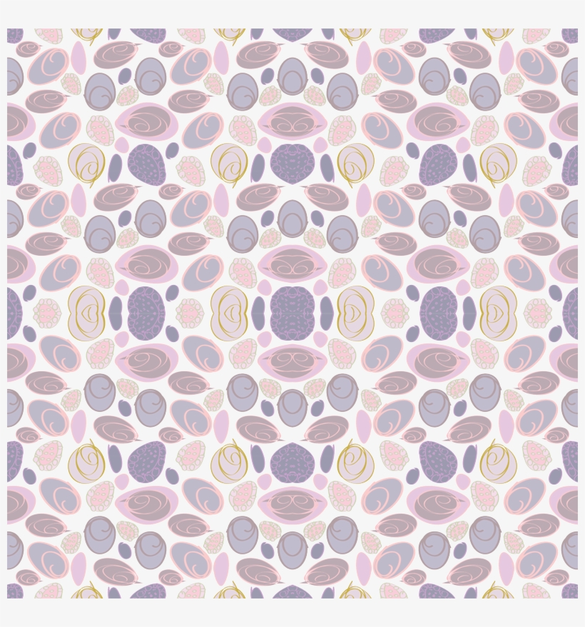 Muted Pink With Mauve Seashells Design Wallpaper - Wallpaper, transparent png #5241089